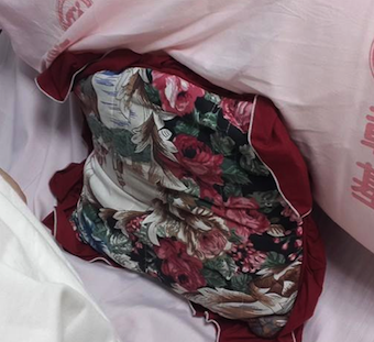 尋找抱枕的愛心年輕人